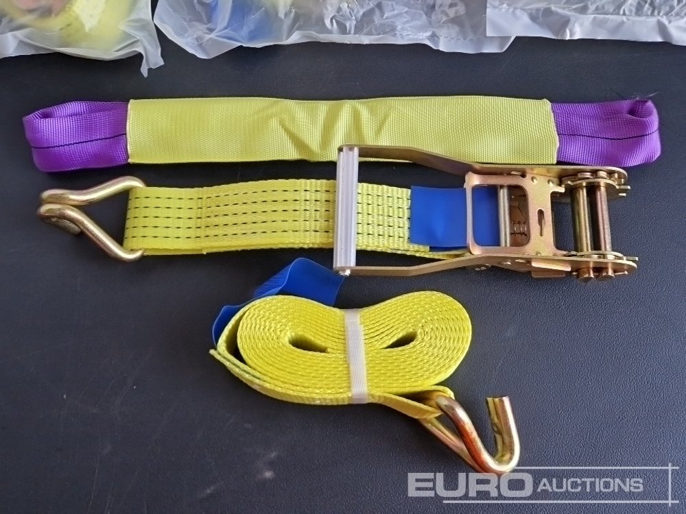 Unused Boss 4M x 50mm 5 Ton Ratchet Straps with Sling (4 of) - Matériel de chantier: photos 4 Unused Boss 4M x 50mm 5 Ton Ratchet Straps with Sling (4 of) - Matériel de chantier: photos 4