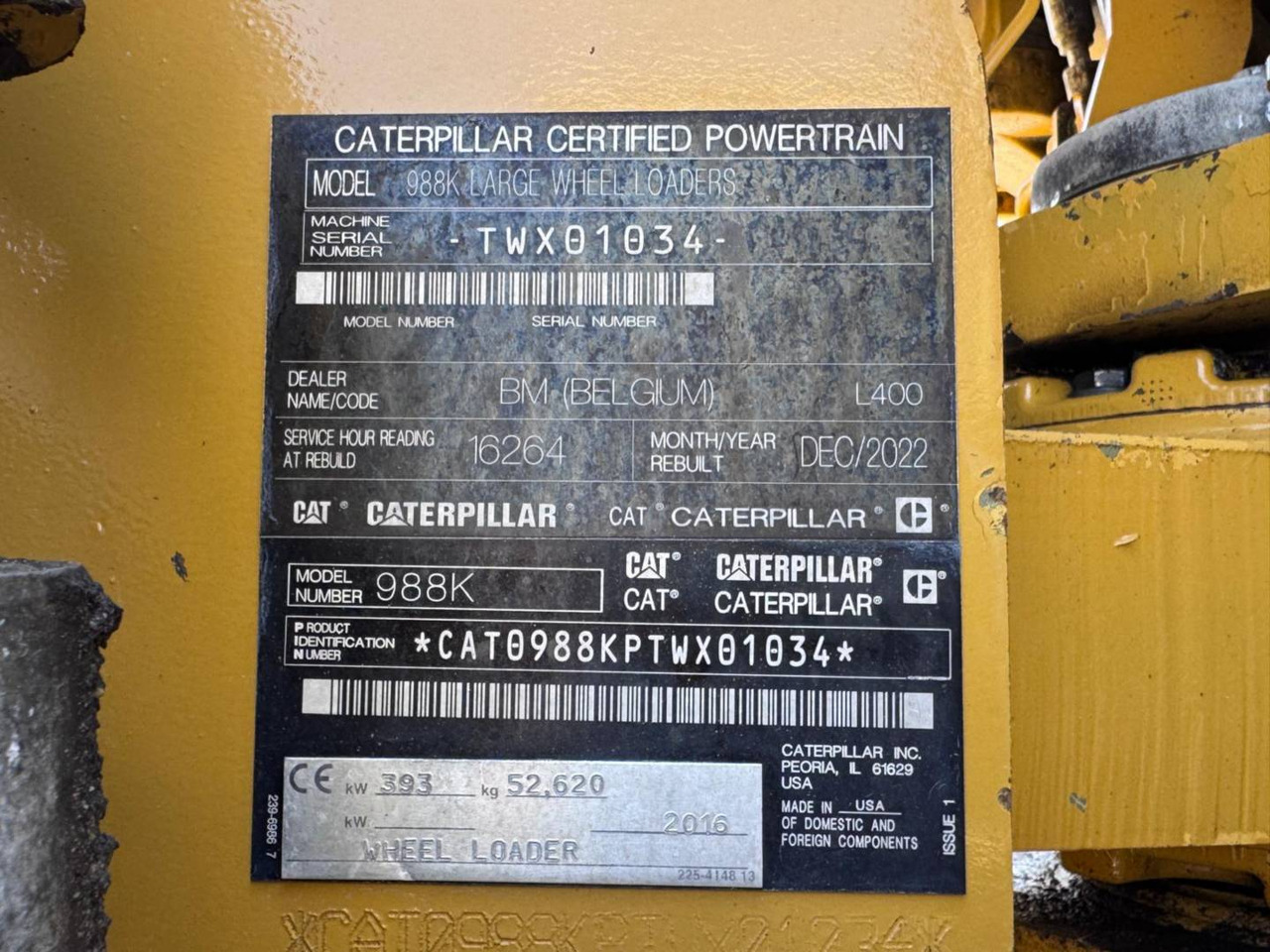 CAT 988K en crédit-bail CAT 988K: photos 6