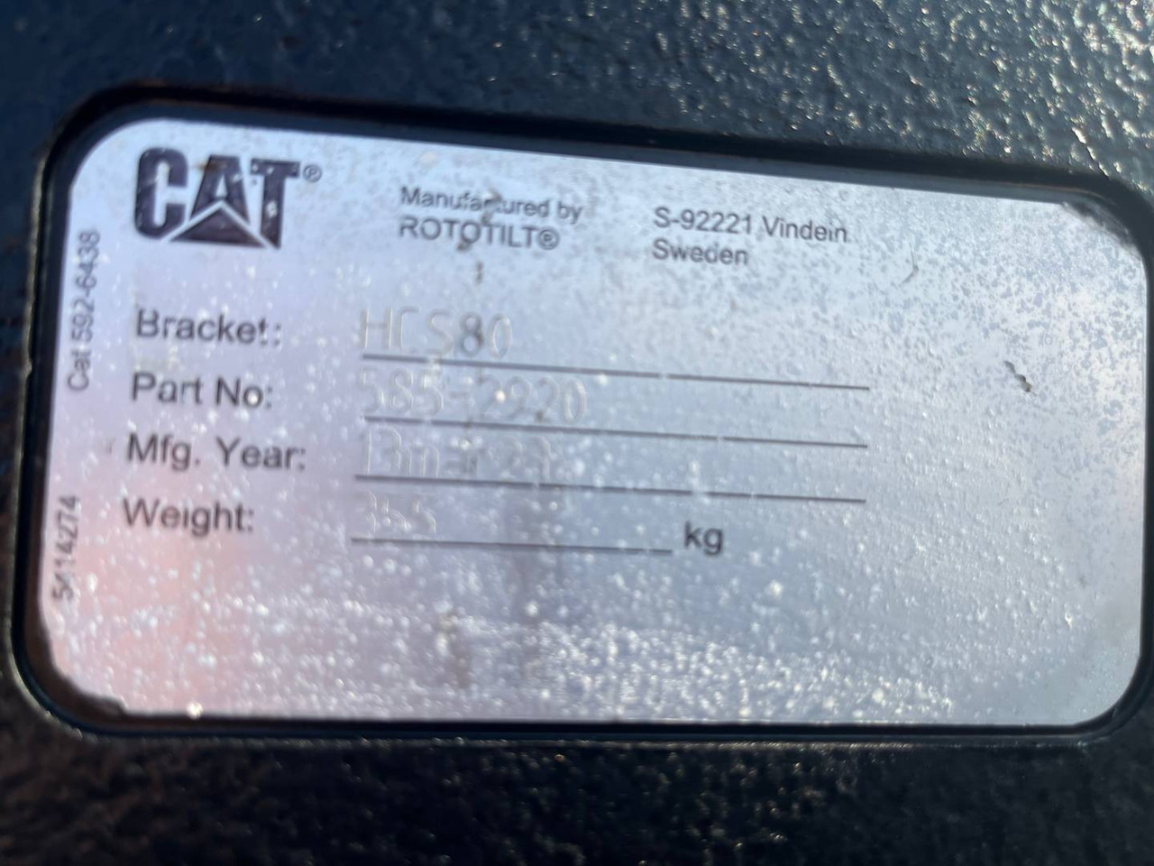 CAT HCS80 - Attache rapide pour Engins de chantier: photos 2 CAT HCS80 - Attache rapide pour Engins de chantier: photos 2