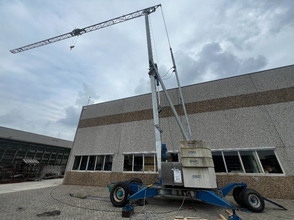Soima Construction crane SOIMA SGH 19x28 - 28 mete - Nacelle sur remorque: photos 1 Soima Construction crane SOIMA SGH 19x28 - 28 mete - Nacelle sur remorque: photos 1