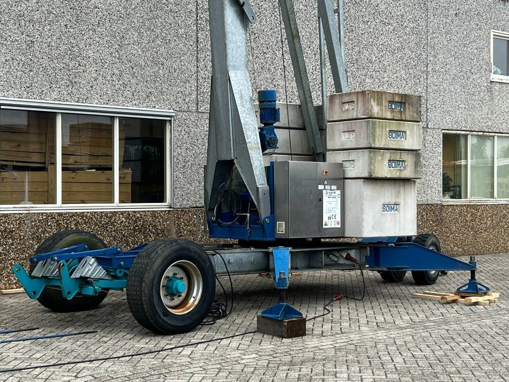 Soima Construction crane SOIMA SGH 19x28 - 28 mete - Nacelle sur remorque: photos 2 Soima Construction crane SOIMA SGH 19x28 - 28 mete - Nacelle sur remorque: photos 2