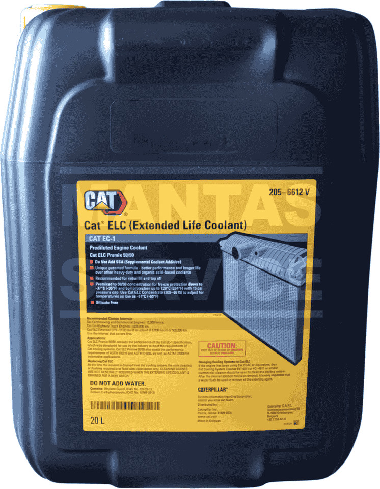 CATERPILLAR COOLANT EXTENDED LIFE 50/50 PREMIX 20L 205-6612 - Système de refroidissement pour Engins de chantier: photos 1 CATERPILLAR COOLANT EXTENDED LIFE 50/50 PREMIX 20L 205-6612 - Système de refroidissement pour Engins de chantier: photos 1