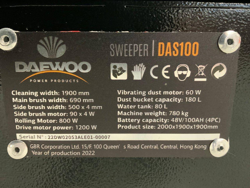 Balayeuse de voirie neuf Daewoo DAS100: photos 14