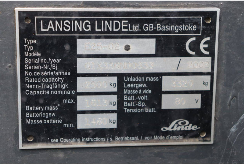 Chariot élévateur électrique Linde E25-02: photos 13 Chariot élévateur électrique Linde E25-02: photos 13