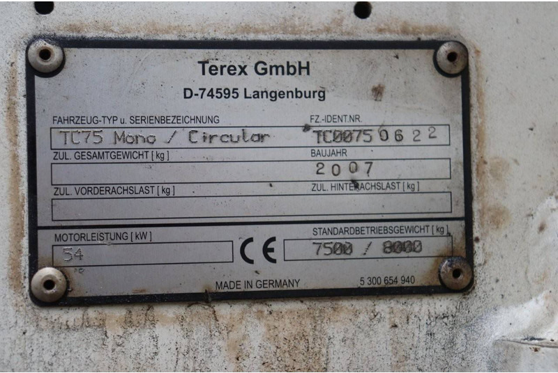 Pelle sur chenille Terex TC75 Mono: photos 19 Pelle sur chenille Terex TC75 Mono: photos 19