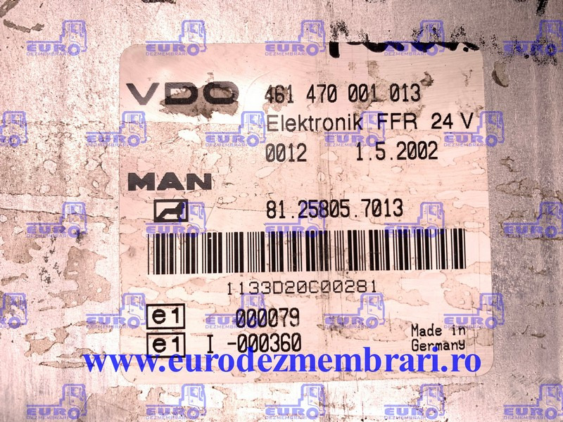 CALCULATOR KIT PORNIRE MAN TGA D28 510CP 0281001761 - Bloc de gestion pour Camion: photos 3 CALCULATOR KIT PORNIRE MAN TGA D28 510CP 0281001761 - Bloc de gestion pour Camion: photos 3