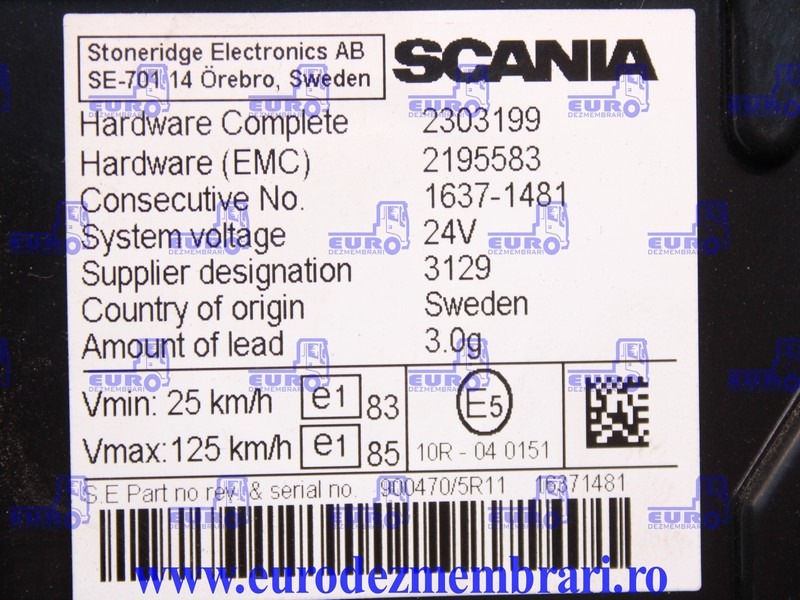 ELEMENT BORD CEAS BORD SCANIA 2627466, 2491744, 2303199, 2195583 - Panel de instrumentos pour Camion: photos 2 ELEMENT BORD CEAS BORD SCANIA 2627466, 2491744, 2303199, 2195583 - Panel de instrumentos pour Camion: photos 2
