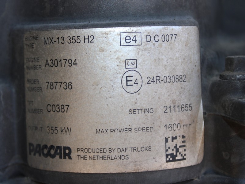 MOTOR DAF XF106 MX-13 355 H2 480CP EURO 6 2111655 - Moteur pour Camion: photos 5 MOTOR DAF XF106 MX-13 355 H2 480CP EURO 6 2111655 - Moteur pour Camion: photos 5