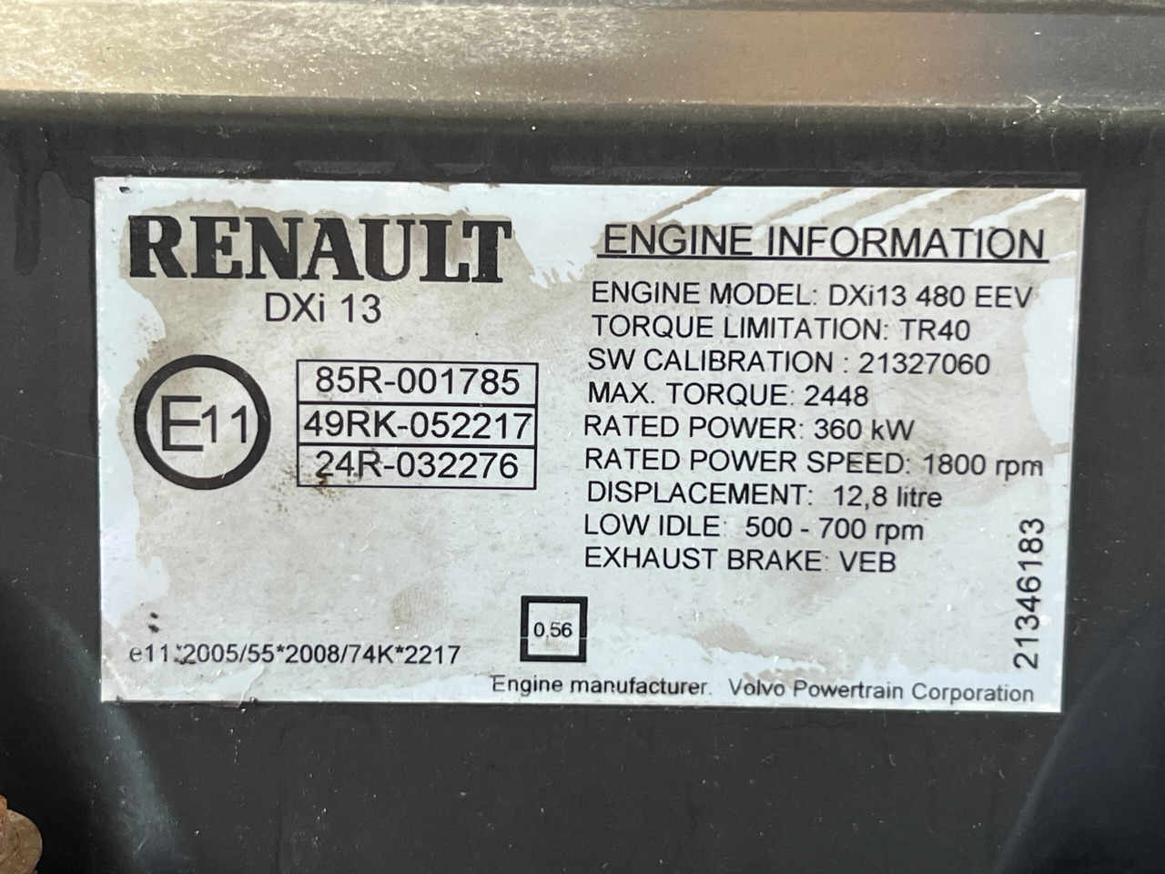 MOTOR RENAULT MAGNUM DXI 13 480CP 21386183 - Moteur pour Camion: photos 5 MOTOR RENAULT MAGNUM DXI 13 480CP 21386183 - Moteur pour Camion: photos 5