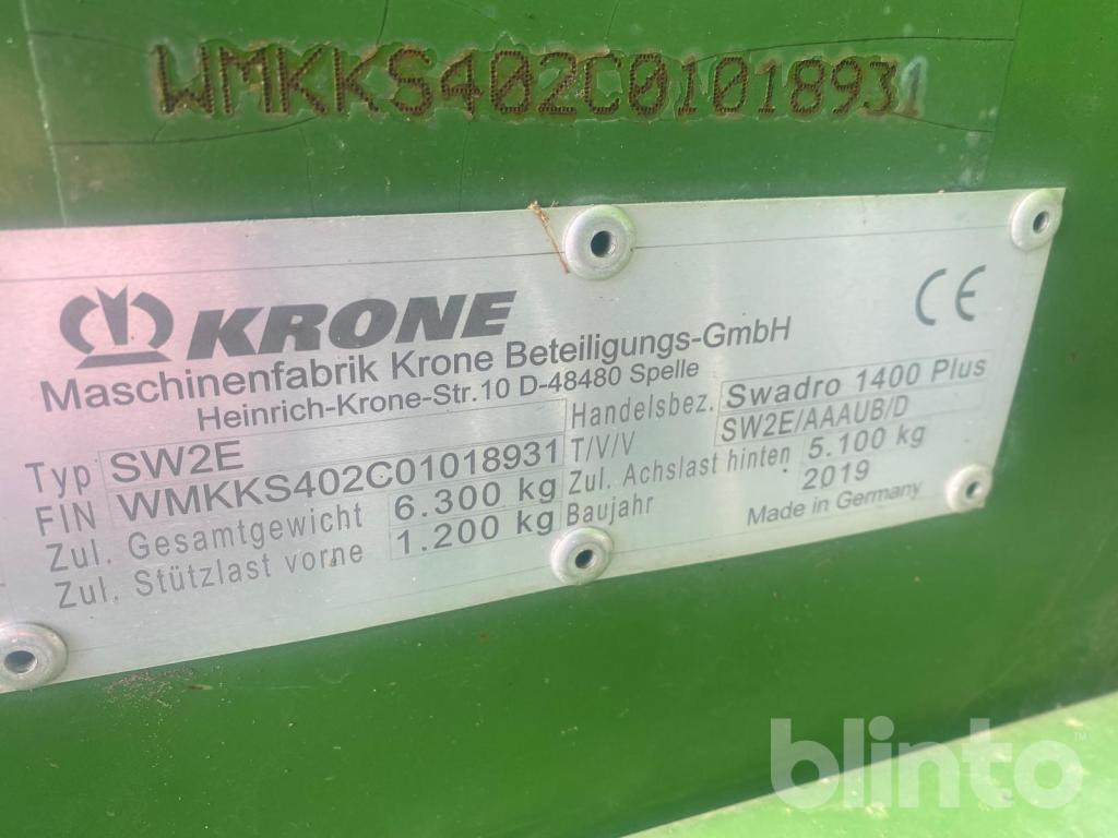 Krone Swadro 1400 Plus (2019) - Faneuse: photos 5 Krone Swadro 1400 Plus (2019) - Faneuse: photos 5