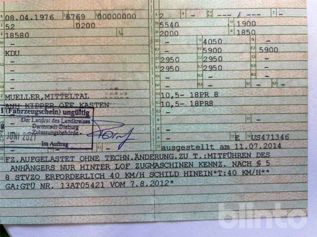 Müller Mitteltal KDU (1976) - Remorque benne: photos 5 Müller Mitteltal KDU (1976) - Remorque benne: photos 5