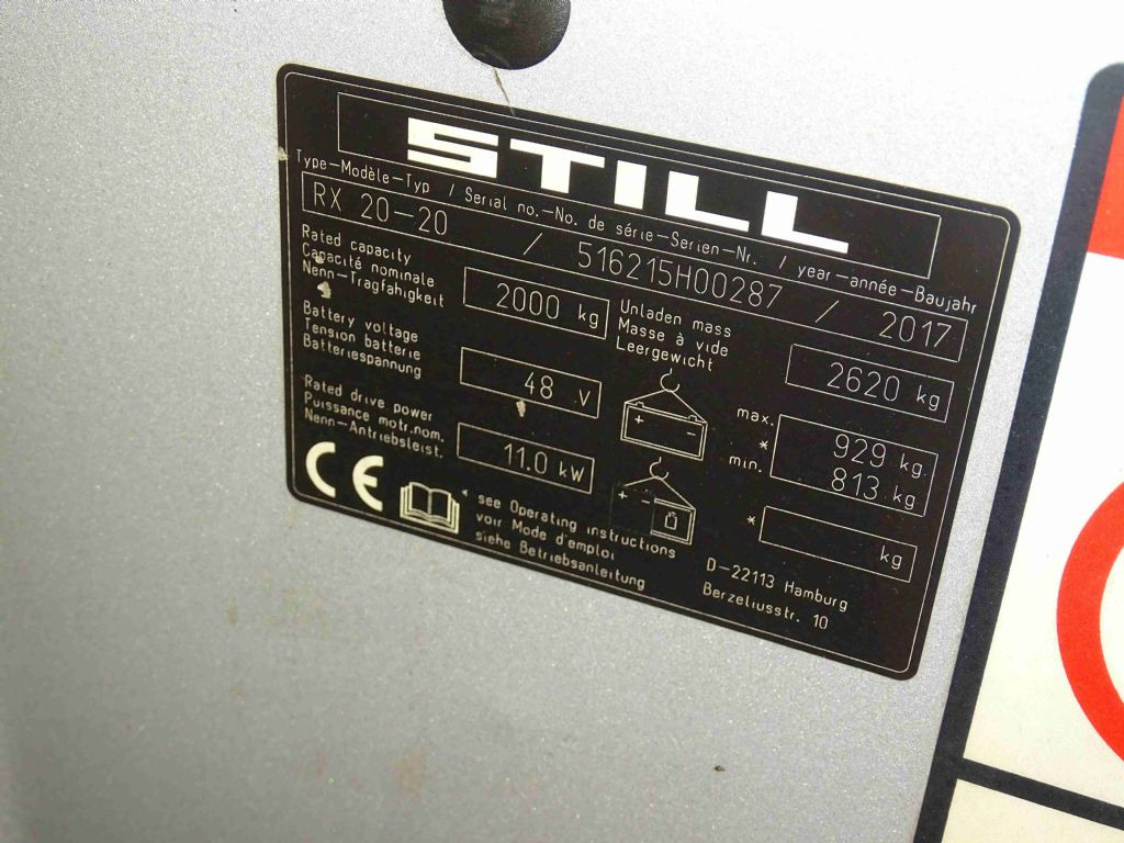 Still RX20-20 - Chariot élévateur électrique: photos 5 Still RX20-20 - Chariot élévateur électrique: photos 5