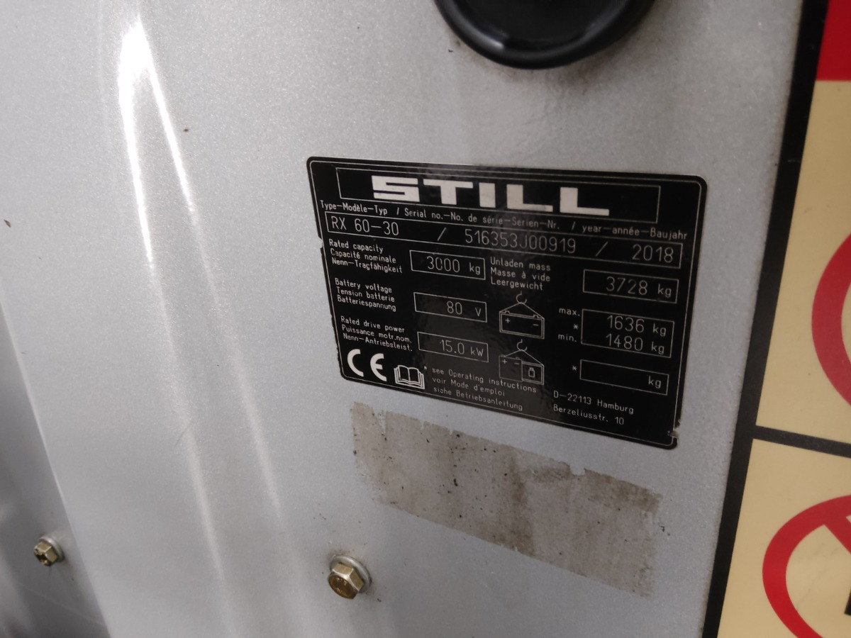 Chariot élévateur électrique Still RX60-30: photos 7 Chariot élévateur électrique Still RX60-30: photos 7