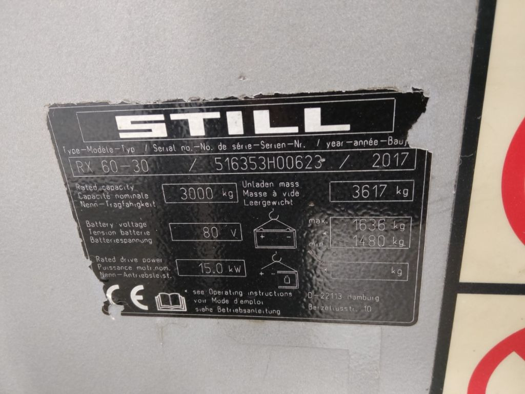 Still RX60-30 - Chariot élévateur électrique: photos 5 Still RX60-30 - Chariot élévateur électrique: photos 5