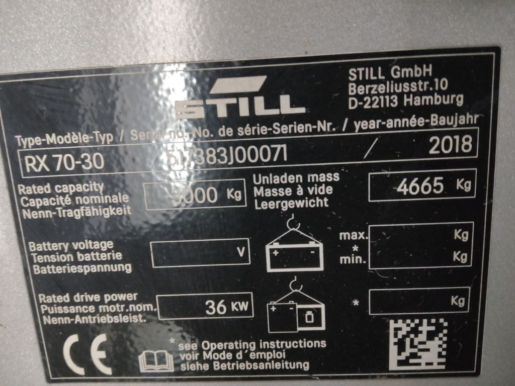 Still RX70-30 - Chariot élévateur diesel: photos 5 Still RX70-30 - Chariot élévateur diesel: photos 5