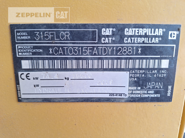 Pelle sur chenille Cat 315FL: photos 36