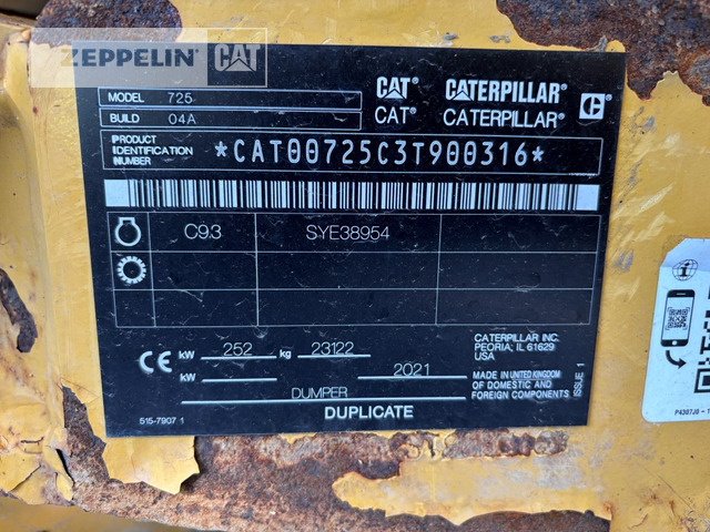Cat 725-04A - Tombereau articulé: photos 2 Cat 725-04A - Tombereau articulé: photos 2
