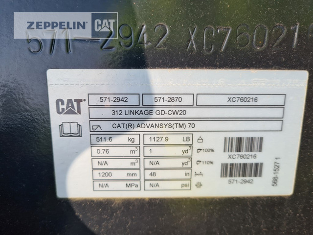 Cat TL1200 CW20 - Godet pour pelle pour Engins de chantier: photos 4 Cat TL1200 CW20 - Godet pour pelle pour Engins de chantier: photos 4