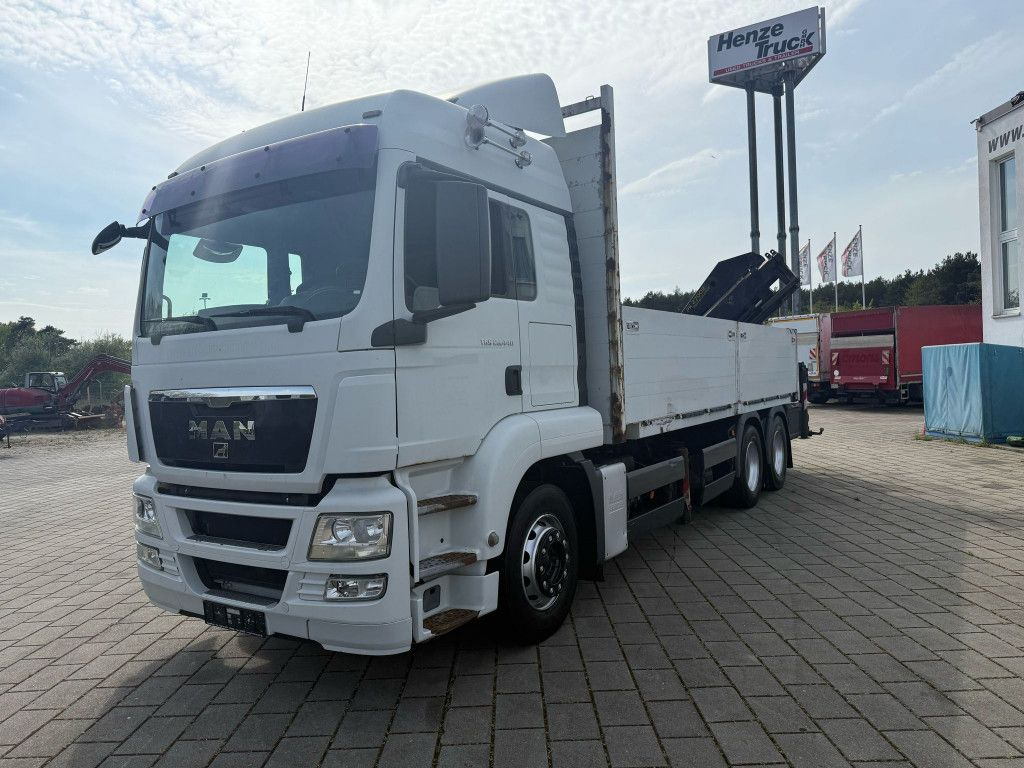 MAN TG-S 26.440 6x4 Pritsche Heckkran PK 27002+Funk - Camion plateau, Camion grue: photos 1 MAN TG-S 26.440 6x4 Pritsche Heckkran PK 27002+Funk - Camion plateau, Camion grue: photos 1